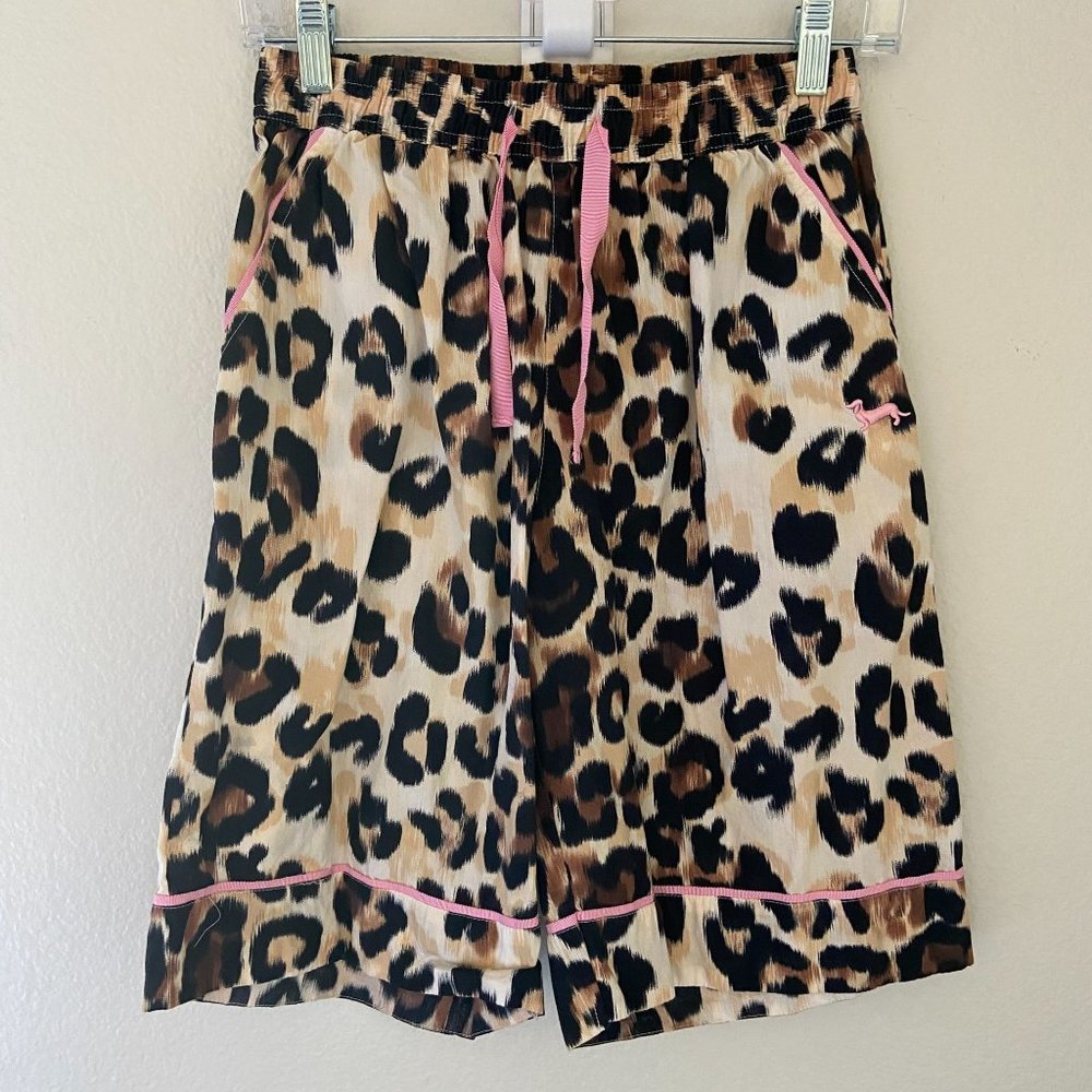 Peter Alexander Bottom Sleepwear Lightweight Cheetah Print Pink Tape Sz 6